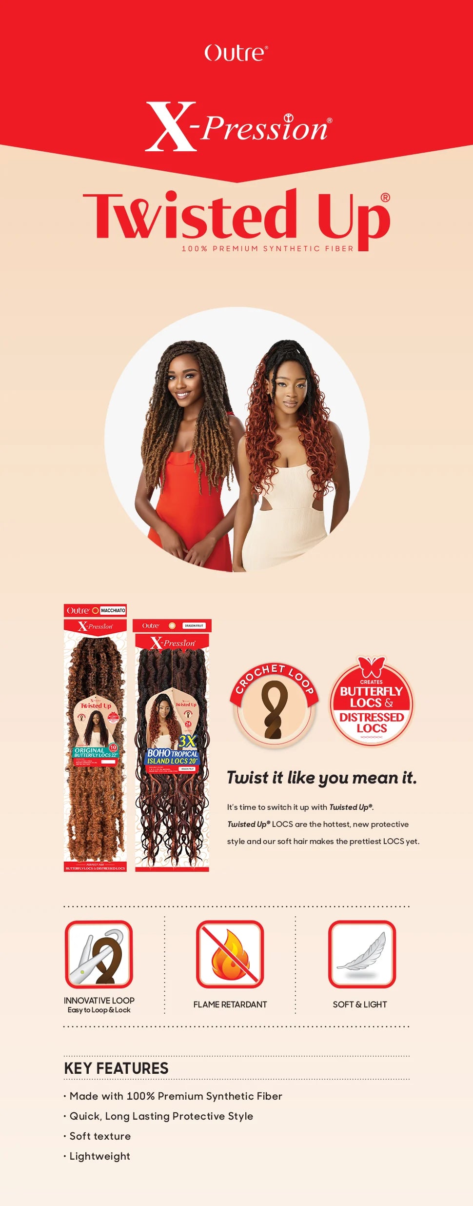 X-PRESSION ORIGINAL BUTTERFLY LOCS