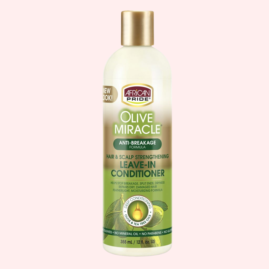 AFRICAN PRIDE OLIVE MIRACLE HAIR &amp; SCALP STRENGTHENING LEAVE IN CONDITION - Lion’s Mane Beauty Supply 