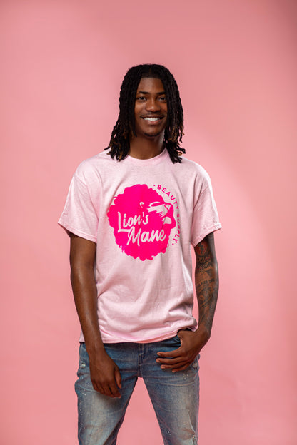 LION’S MANE T-SHIRT- PINK