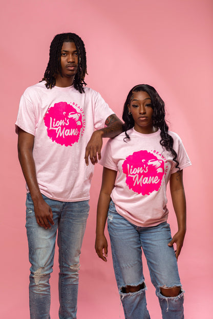 LION’S MANE T-SHIRT- PINK