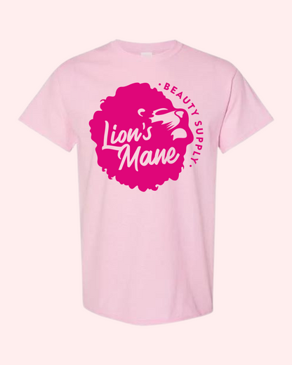 LION’S MANE T-SHIRT- PINK